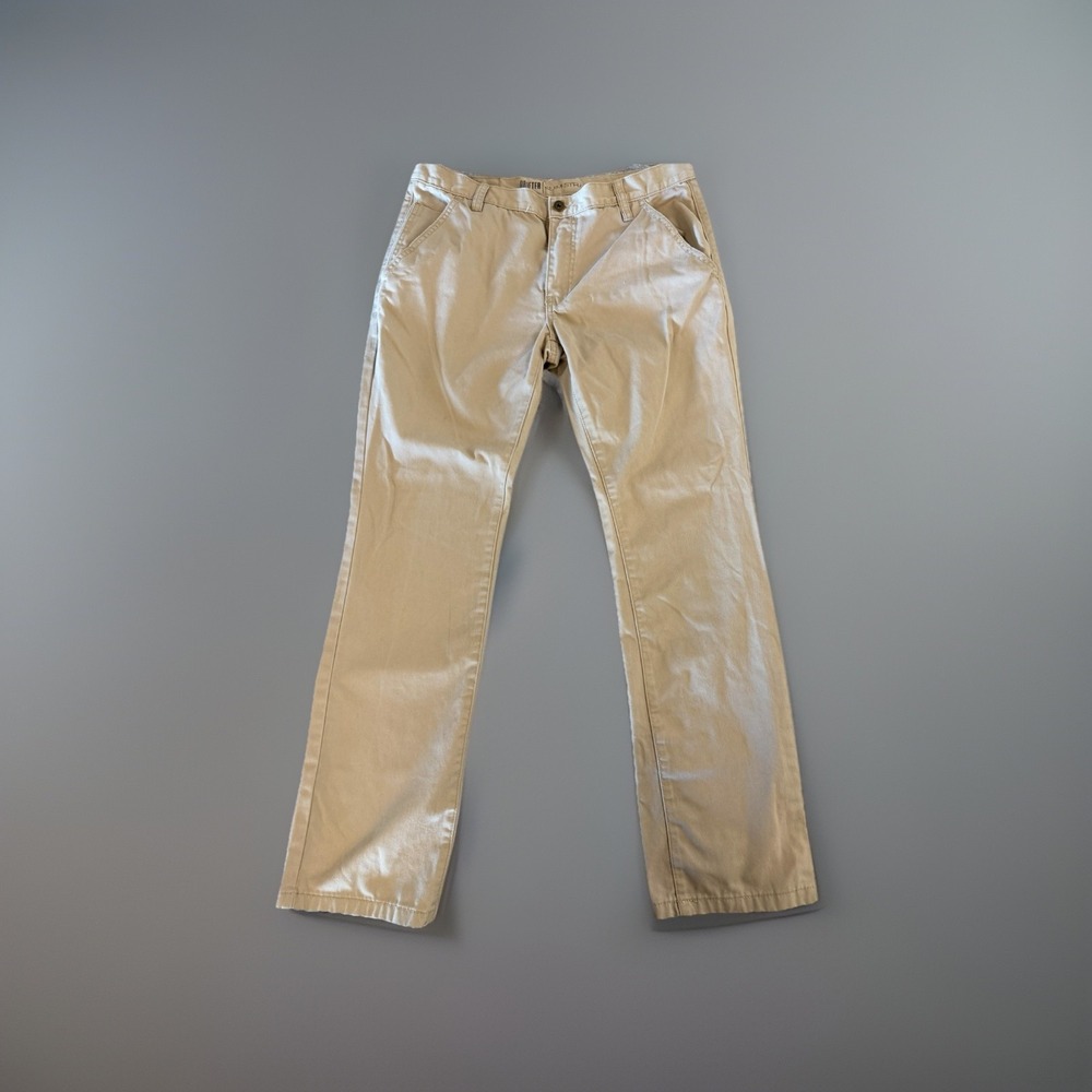 Free World drifter slim straight khaki pants trousers, zip fly, men's 36